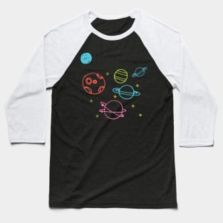 Space Planets Baseball T-Shirt